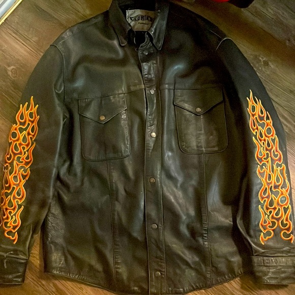Unik Jackets & Coats Unik Premium Vintage Leather Jacket With Arm